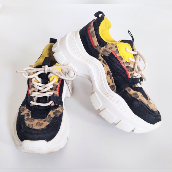 Berness Shoes - Berness Women’s Size 7 Leopard Print Platform Sneakers